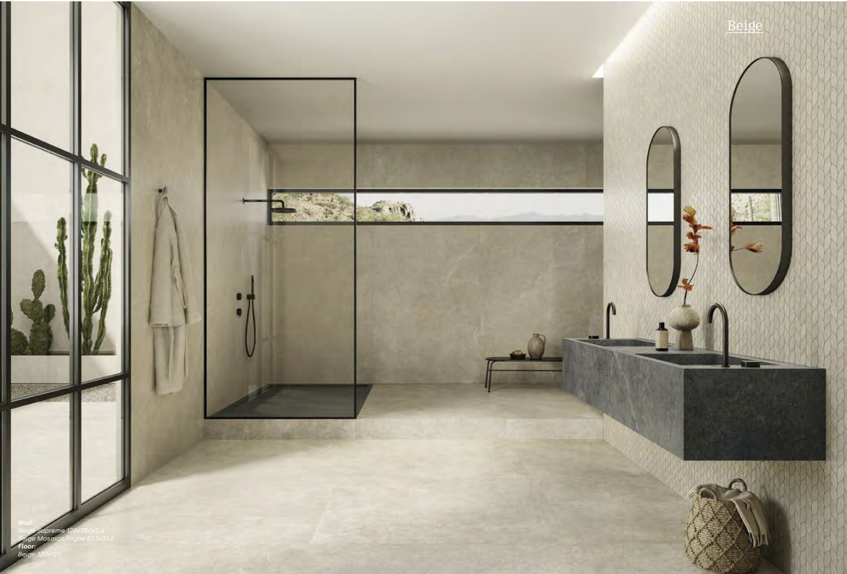 Tile  Limestone Beige SQ Matt
