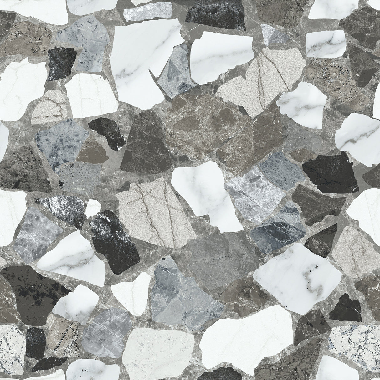 Black and White Mosaic Outdoor Tile 7035 400×400×16mm
