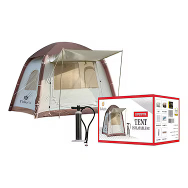 Toby’s Inflatable-04 Camping Tent with Pump – 2–4 Person