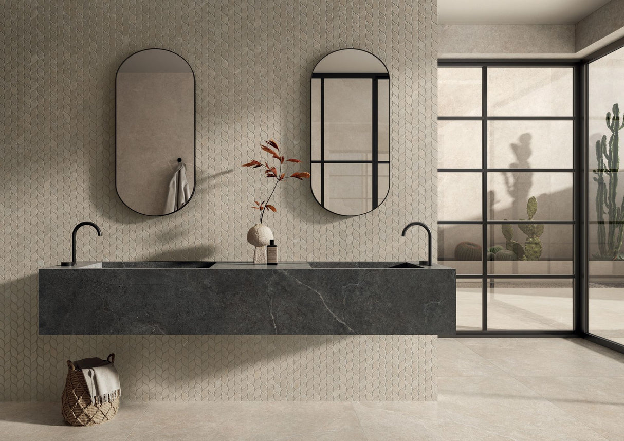 Tile  Limestone Beige SQ Matt