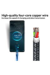 Toby’s CC-09 4A Type-C Fast Charging Cable, 1m, Nylon Braided with Aluminum Alloy Construction