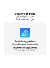 Galaxy S25 Edge AI Phone Dual SIM Titanium Jetblack 12GB RAM 512GB - Middle East Version