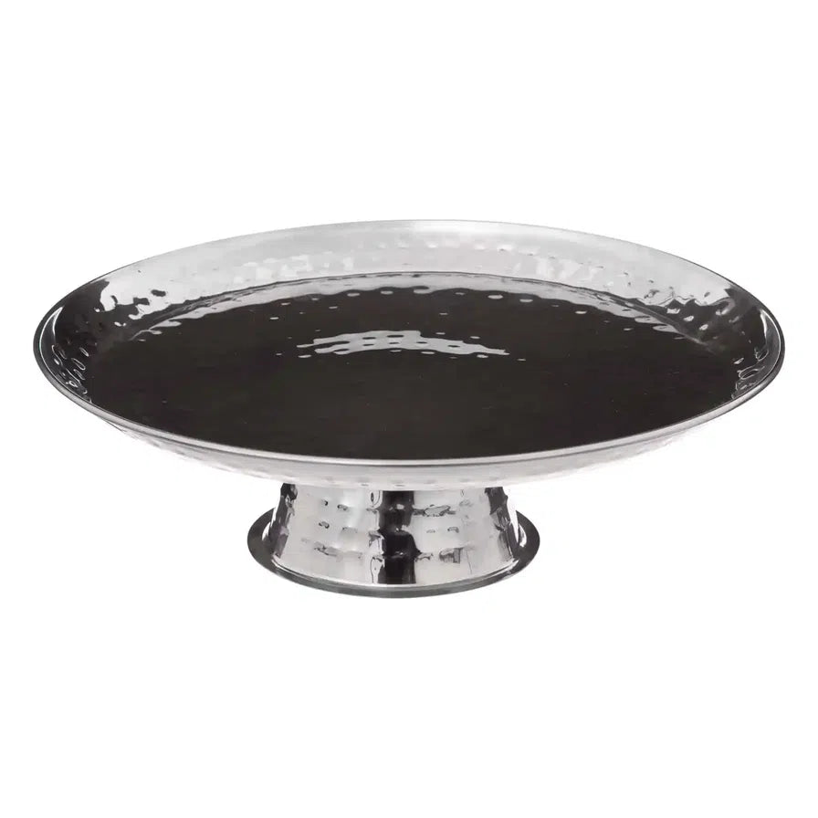 Sg Hammered Stainless Cake Stand