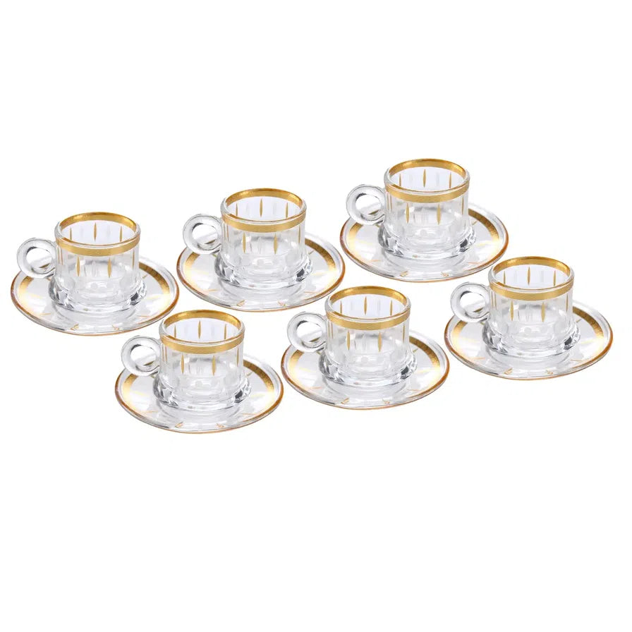 Orchid Glass Cup Saucer Set