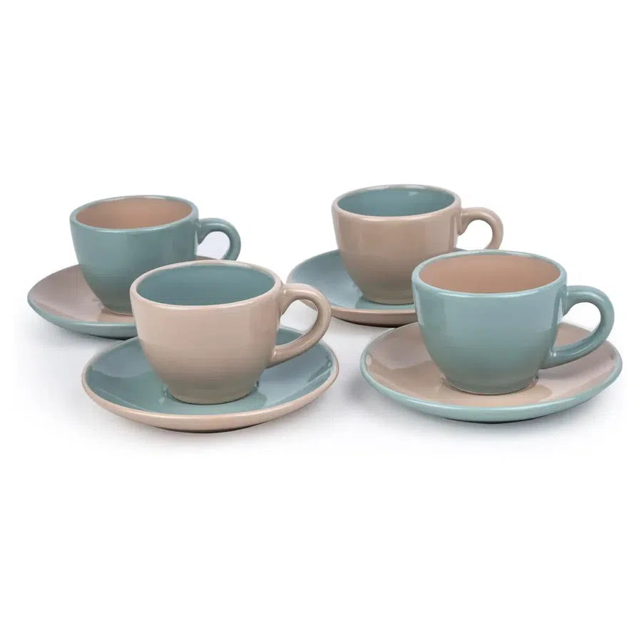 Moire Two-tone Stoneware Coffee Set
