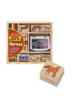 Melissa & Doug | Horses Wooden Stamp Set