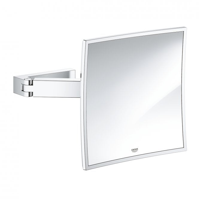 Grohe Selection Cube Magnifying Mirror – Chrome