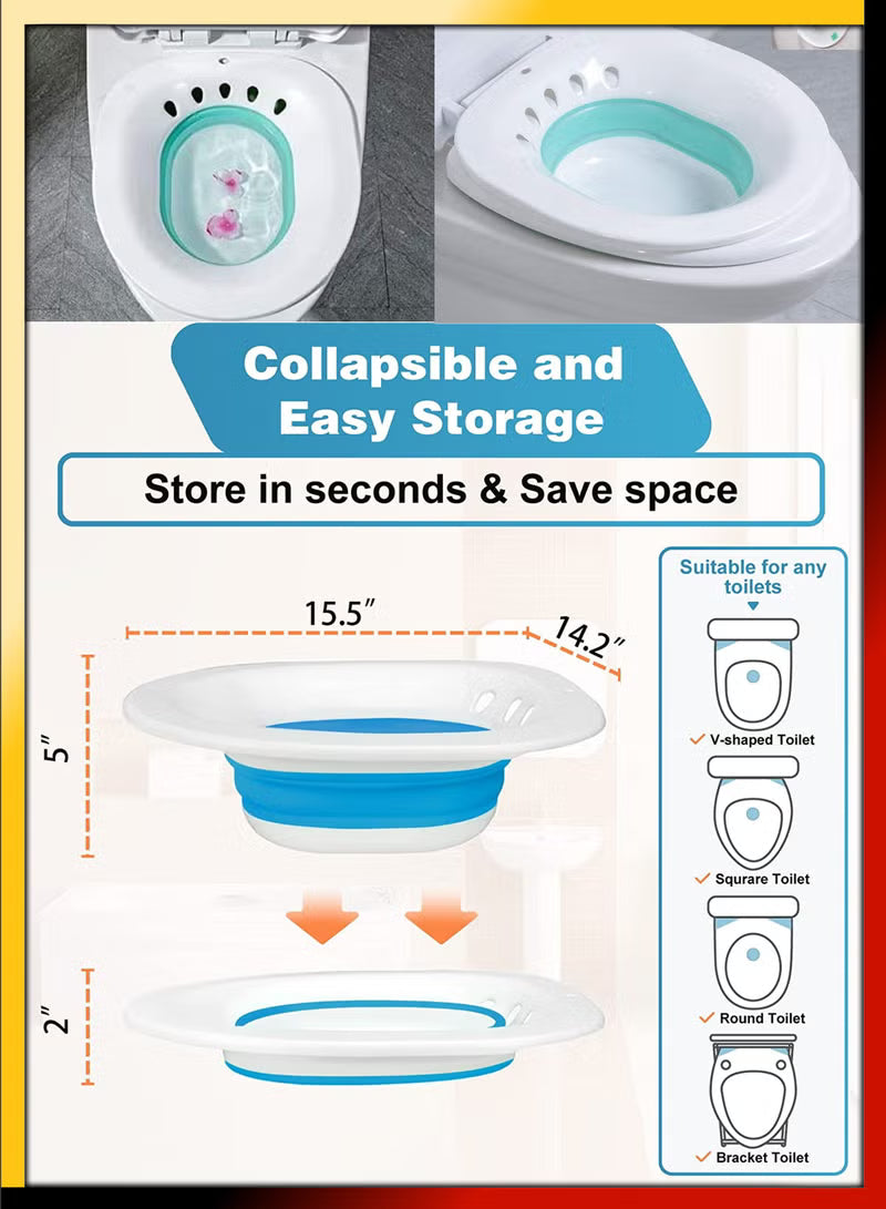 Foldable Sitz Bath for Toilet Seat