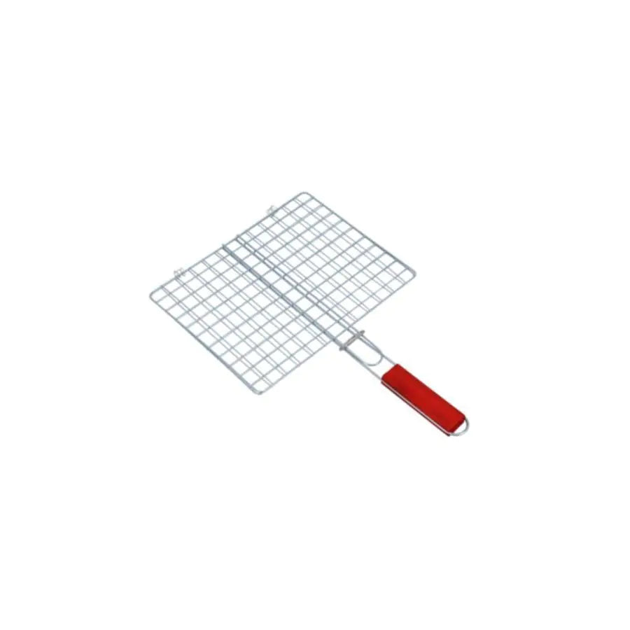 ROYALFORD | Barbeque Grill - Chromium Plated Iron with Wooden Handle (28x22x42cm)