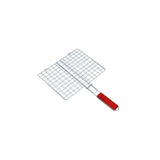 ROYALFORD | Barbeque Grill - Chromium Plated Iron with Wooden Handle (28x22x42cm)