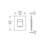 Grohe Skate Cosmopolitan WC Wall Dual Flush Plate – Mirrored Glass