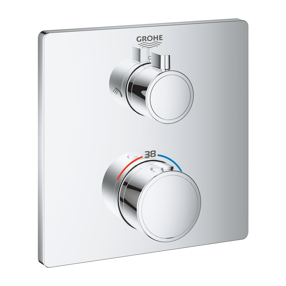 Grohtherm Thermostatic Shower Mixer for 2 Outlets with Integrated Shut Off/Diverter Valve (24079000)