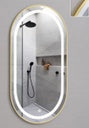Brushed Gold Frame LED mirror with Aluminum Frame W60* H90 cm (2125541)