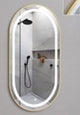 Brushed Gold Frame LED mirror with Aluminum Frame W60* H90 cm (2125541)