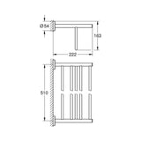 Grohe BauCosmopolitan Multi Towel Rack – 510 mm Wide – Chrome