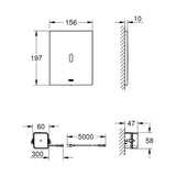 Grohe Tectron Bau E Electronic Flush Plate (Mains)