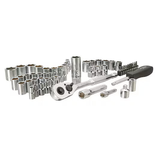 60 pc 1/4 in & 3/8 in Drive Mechanic's Tool Set