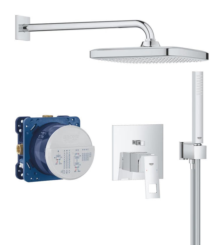 نظام دش مخفي من GROHE Eurocube مع Tempesta 250 Cube