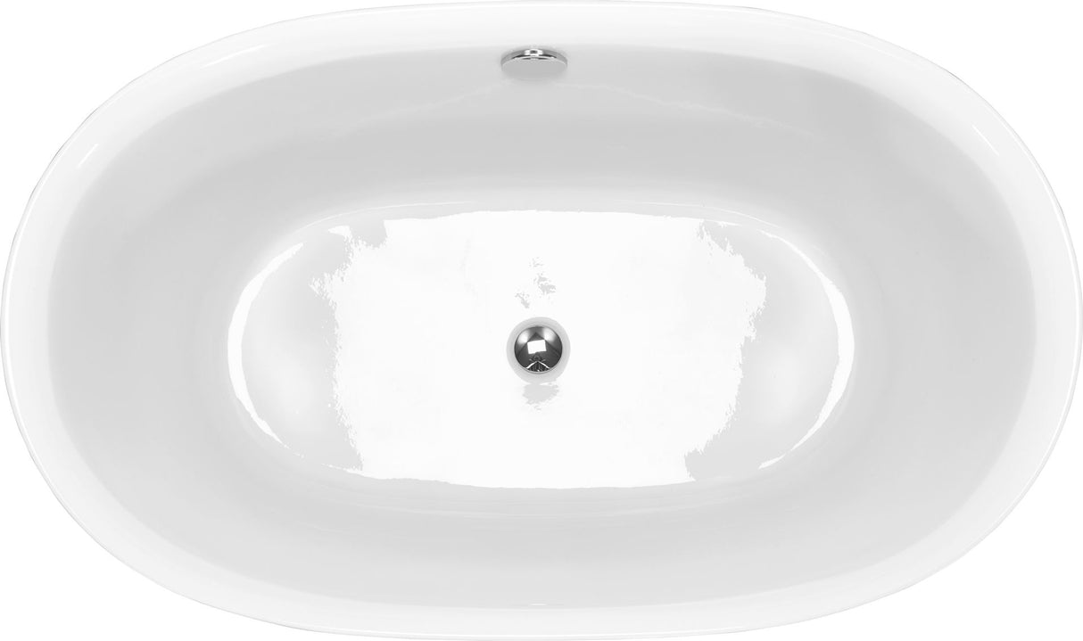 Acrylic Bath Tub C-3249 (72x120x60 cm, Brass Drain)