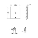 Grohe Tectron Bau E Electronic Flush Plate (Battery) – Alpine White