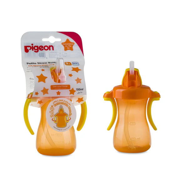 Pigeon Petite Straw Bottl 150Ml Orange 26151