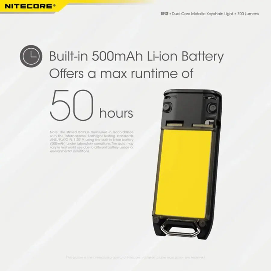 NITECORE Dual-Core Metallic Keychain Light 700 Lumens Black