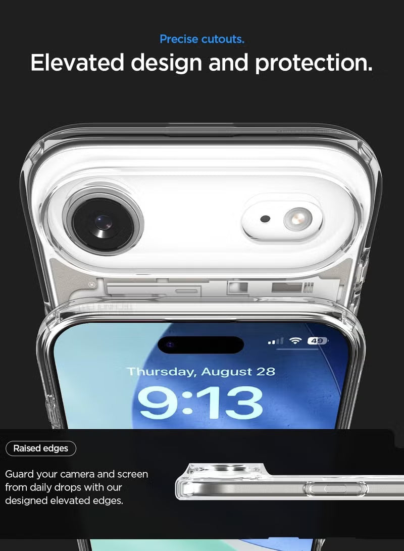 Ultra Hybrid MagFit iPhone 17 Air Case Cover with MagSafe (2025) - Zero One Natural Titanium