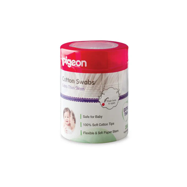 Pigeon Cotton Swabs Thin – 200 Pieces