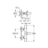 Grohe Grohtherm 800 Cosmopolitan Bath/Shower Mixer – Chrome
