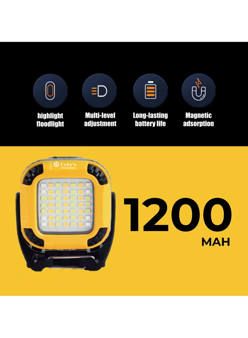 Toby’s CPL-T30 Rechargeable LED Floodlight with High Brightness & Multi-Level Adjustment