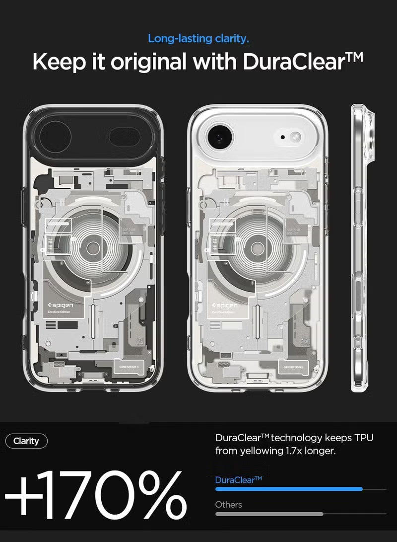 Ultra Hybrid MagFit iPhone 17 Air Case Cover with MagSafe (2025) - Zero One Natural Titanium