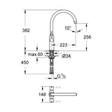 Grohe Ambi Cosmopolitan Two Handle Kitchen Sink Mixer Tap – Chrome