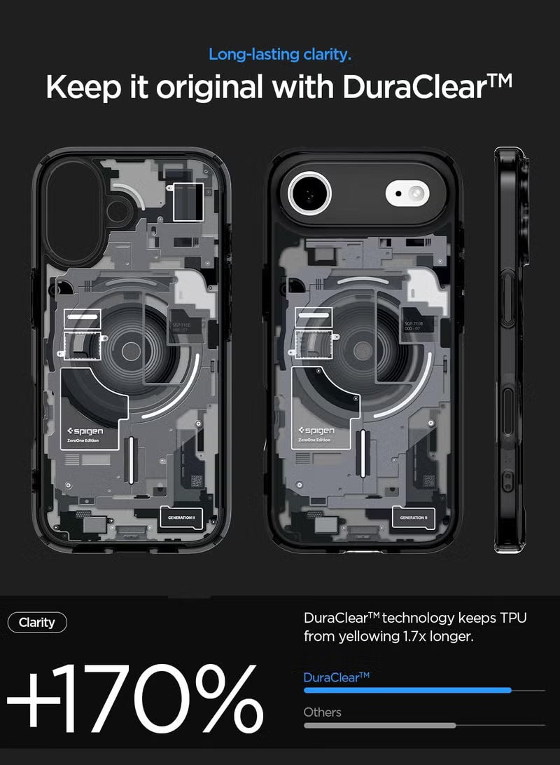 Ultra Hybrid MagFit iPhone 17 Case Cover with MagSafe (2025) - Zero One Black