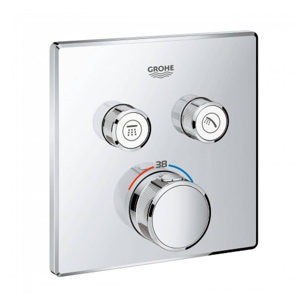 Grohe Grohtherm SmartControl Thermostatic Trim for Two Outlets – Square