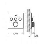 Grohe Grohtherm SmartControl Thermostatic Trim (Moon White)