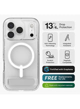 iPhone 17 Pro Case – Crystal Palace Snap MagSafe Compatible Clear Cover with Kickstand, Graphene Strength, 13 ft Drop Protection & Anti-Yellowing – Clear