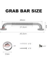 2 Pcs Stainless Steel Bathroom Grab Bars
