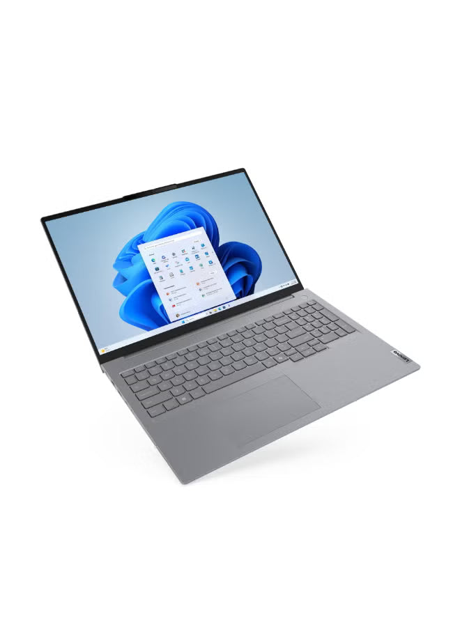 Lenovo ThinkBook 16 G8 IAL Business Laptop – 16-Inch WUXGA IPS, Intel Core Ultra 7 255H, 8GB DDR5 RAM, 512GB SSD, Intel Arc Graphics, Backlit English/Arabic Keyboard, Arctic Grey