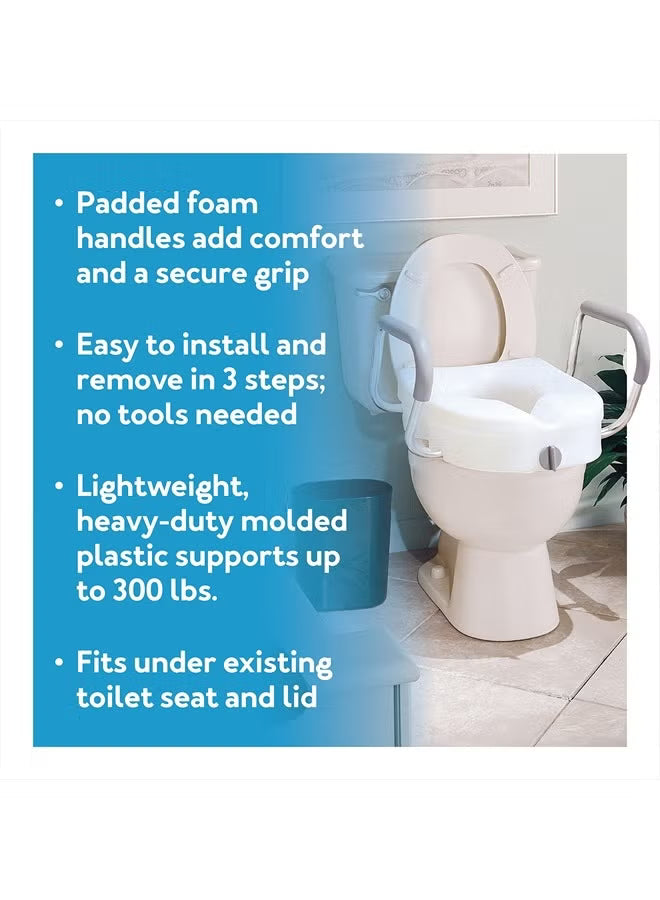 EZ Lock Raised Toilet Seat with Handles