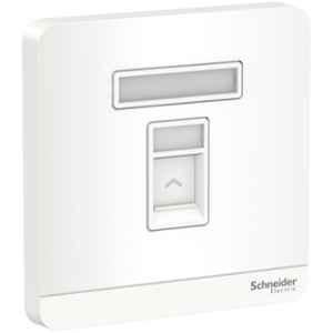 R398 V6 White V6-014 Computer Socket – Modular RJ45 Data Socket, White