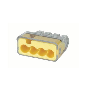 Ideal Push-in Wire Connecters, 34 Model, Yellow, 4 port Qatar