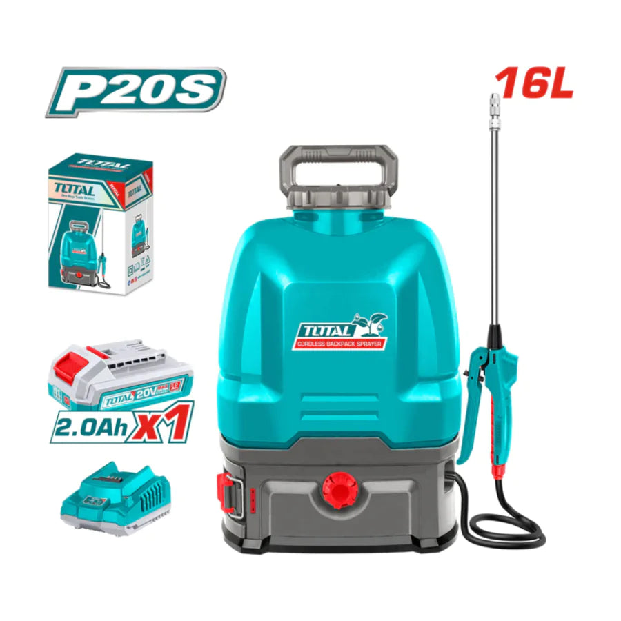 TOTAL Cordless Backpack Sprayer 16L 5 Bar