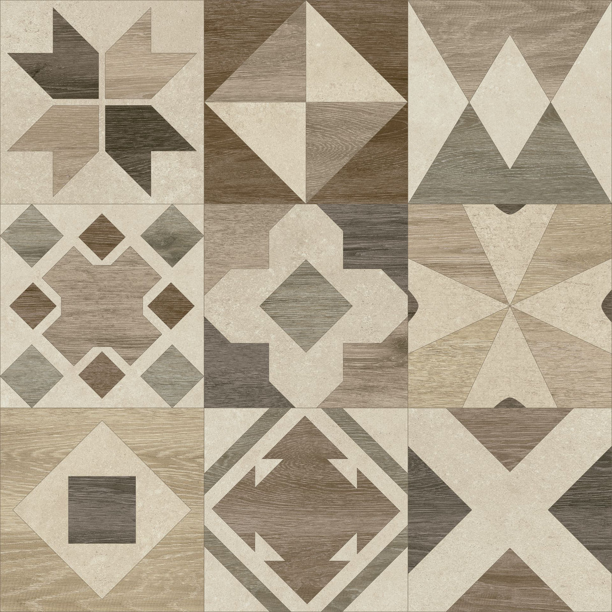 Tile Phuket Mix Ivory Rect. 600x600
