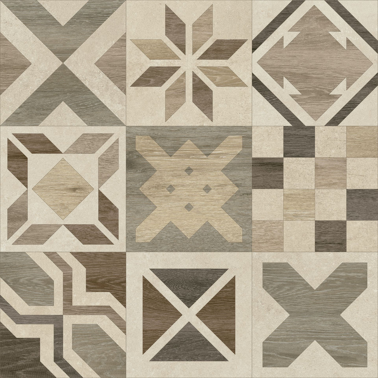 Tile Phuket Mix Ivory Rect. 600x600