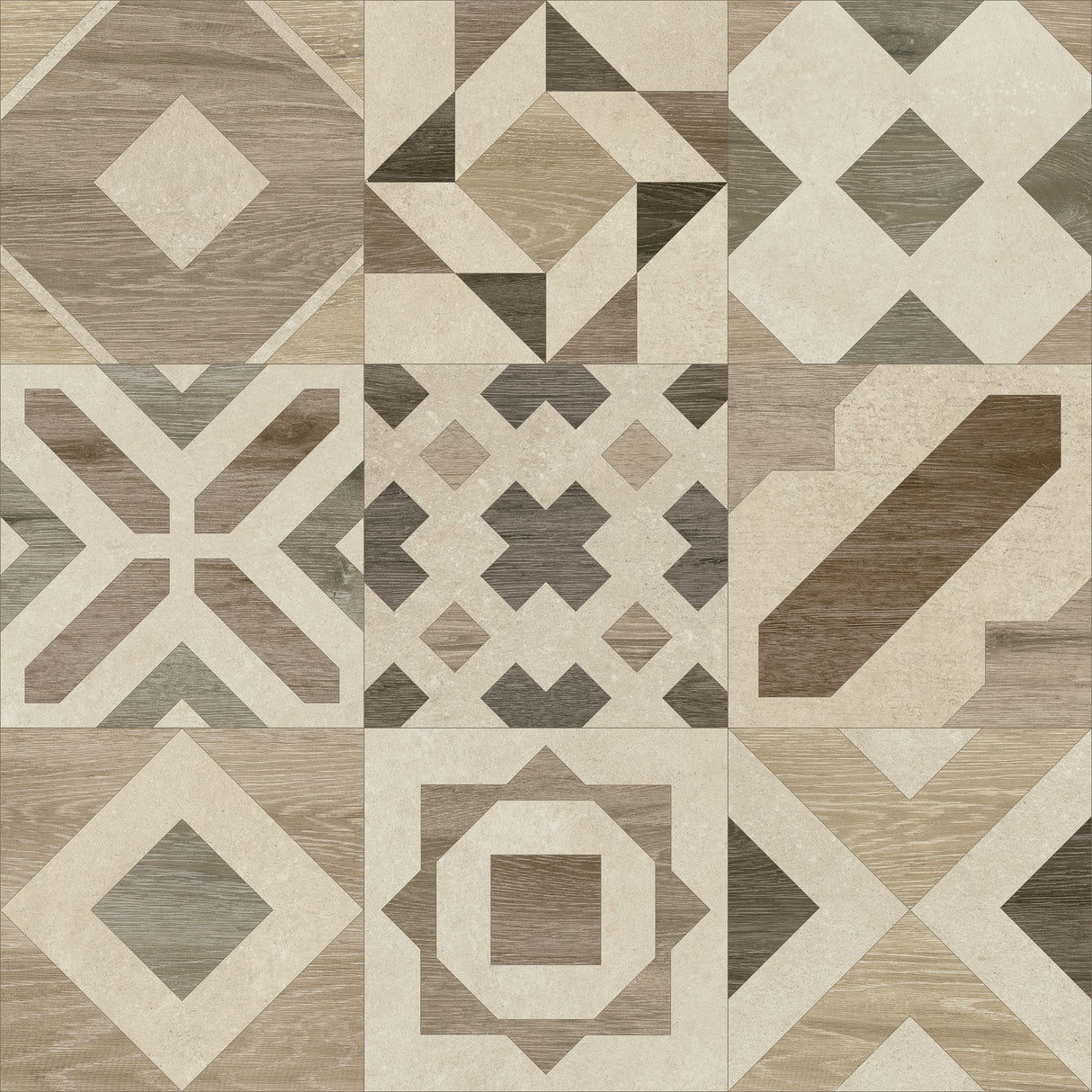 Tile Phuket Mix Ivory Rect. 600x600
