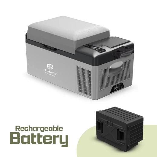 TOBY'S TR-20 20L Portable Car Fridge & Freezer with 60W Compressor, 15600mAh Battery & Smart App Control