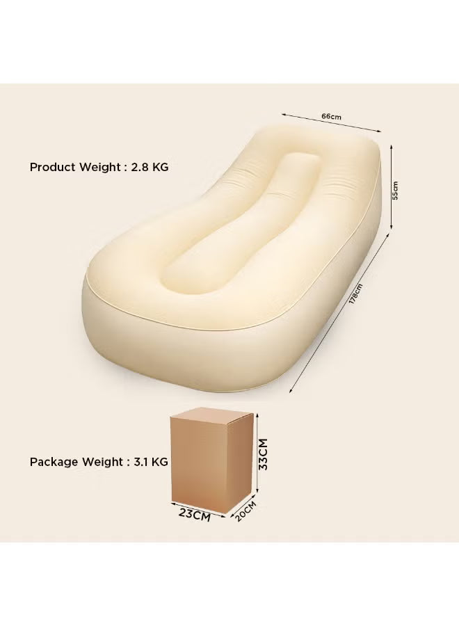 Toby’s Rechargeable Inflatable Air Sofa 176 × 58 × 68 cm with Built-in Pump – Camping & Home