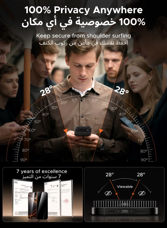 2Pack iPhone 17 Screen Protector With Auto Alignment Kit Anti-Spy, Privacy Protection, Anti-Fingerprint, Easy Installation, Shockproof Glass, No-Residue Adhesive, Smooth Touch