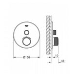 Grohe Grohtherm SmartControl Thermostatic Trim for One Outlet