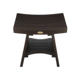 DecoTeak 18-Inch Waterproof Teak Wood Shower Bench